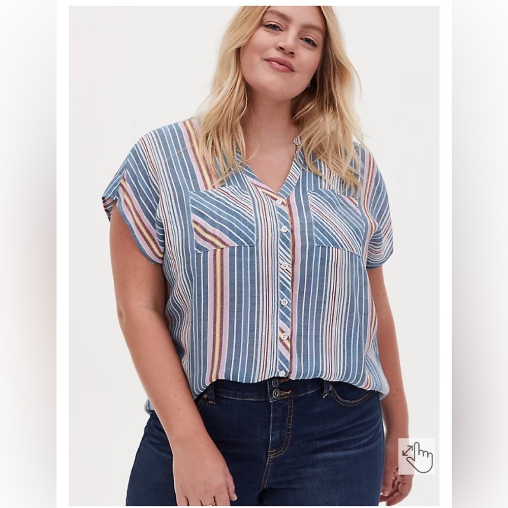 Torrid Lindsay Button Front Dolman Top